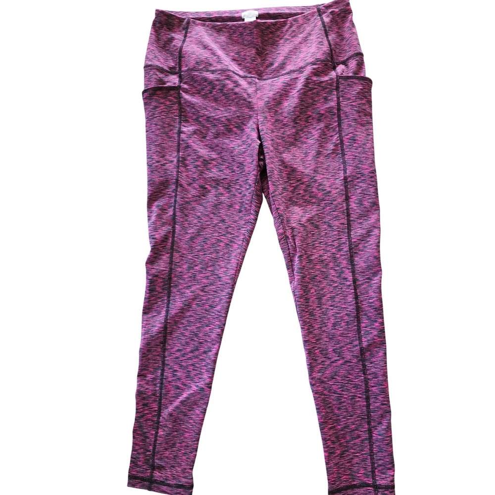 Chicos‎ 2R Zenergy Space Dye Pocket Leggings Black Pink So Slimming L NWT $85